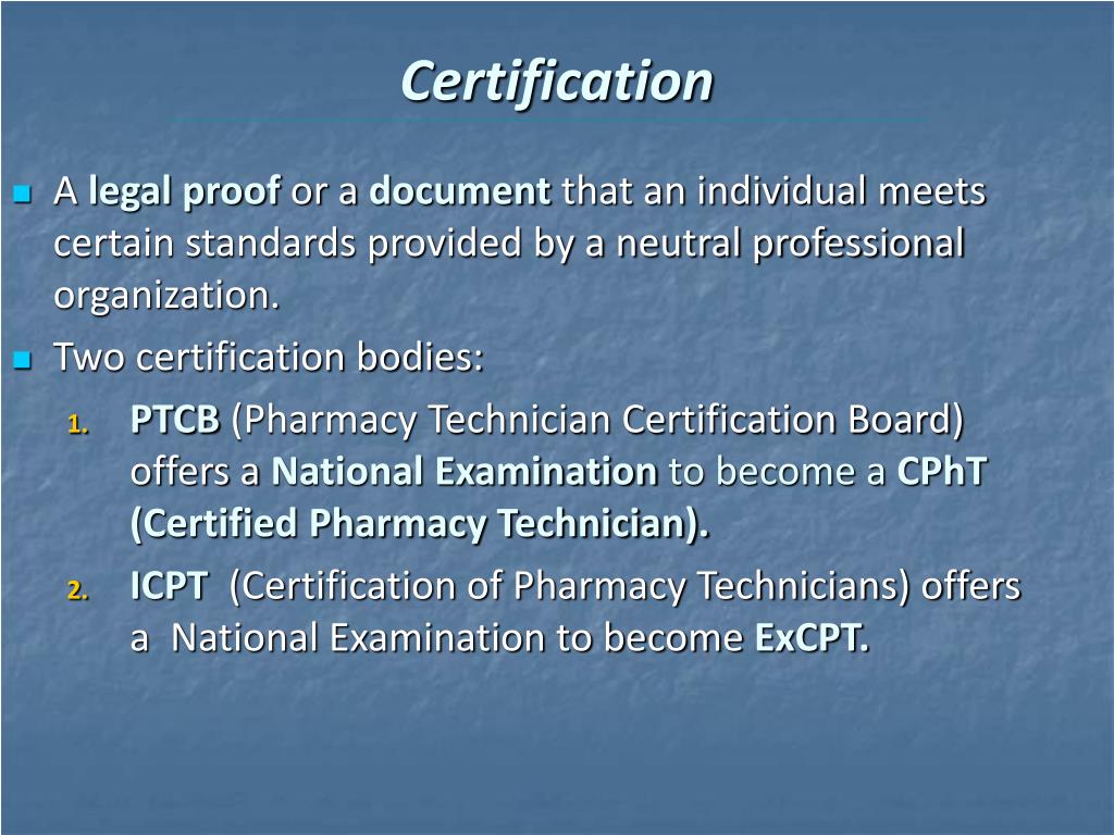 Pharmacy technician certification board (cpht) ptcb® and excpt®. Ppt The Pharmacy Technician 4e Powerpoint Presentation Free Download Id 4800435