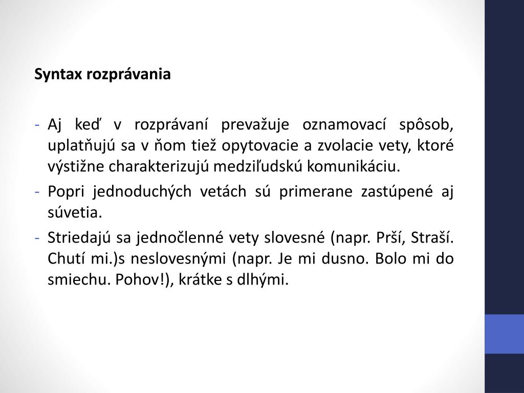 Termín, do kedy potrebujete mať sloh napísaný a prípadne nejaké špeciálne požiadavky, napr. Ppt Rozpravanie Powerpoint Presentation Free Download Id 4901730