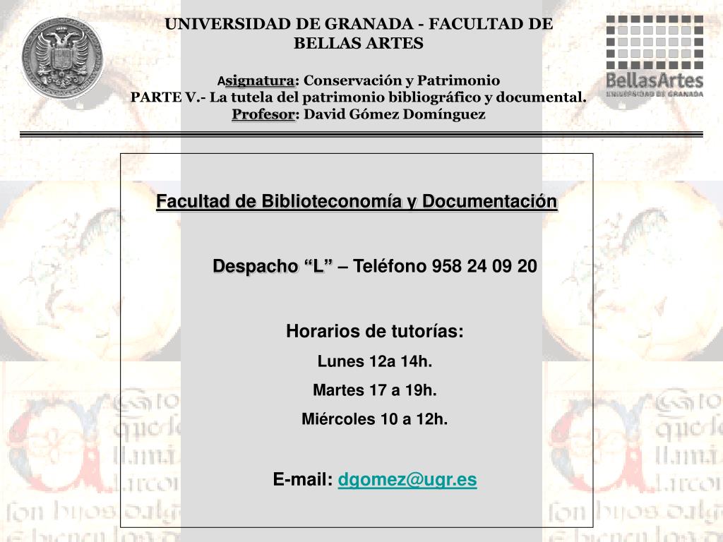 Ppt Tema 13 El Patrimonio Bibliografico Y Documental Powerpoint Presentation Id 5380728