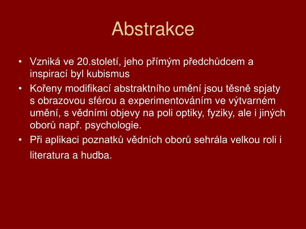 Ppt Abstraktni Umeni Powerpoint Presentation Free Download Id 5667792