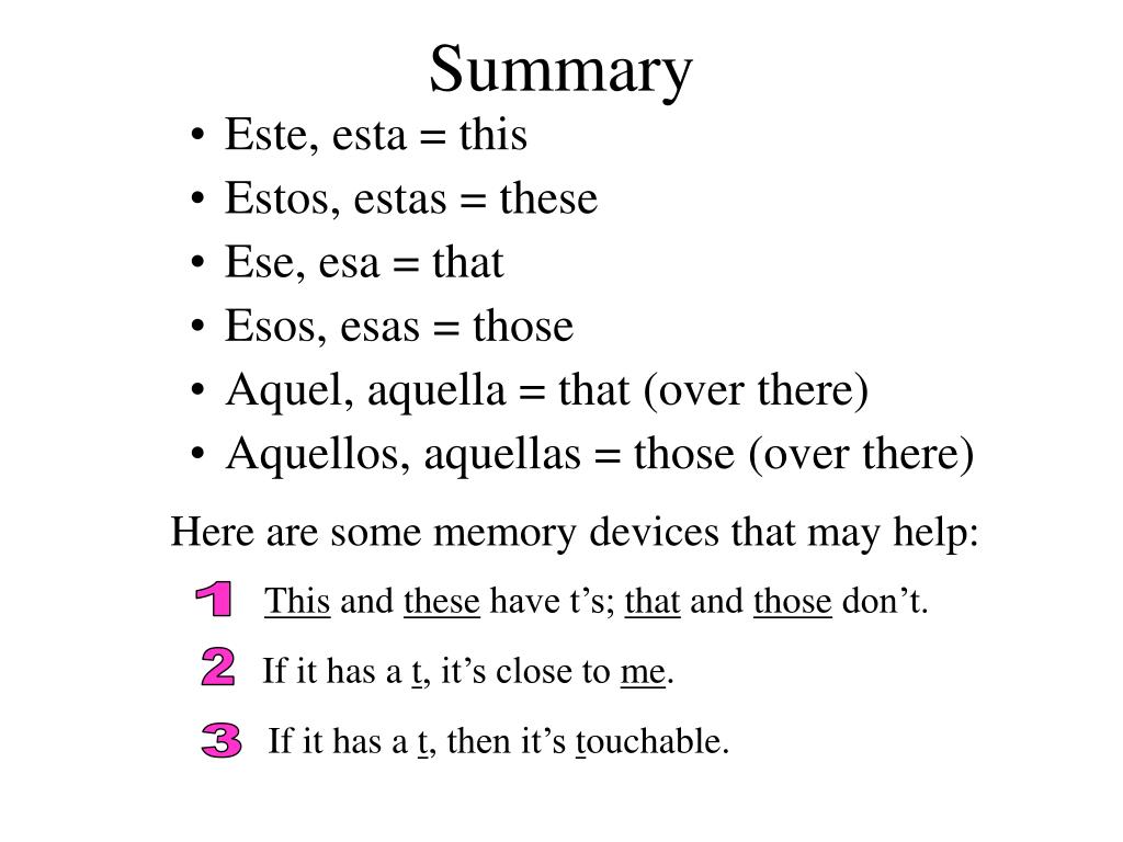 El tiempo meteorológico online worksheet for elemental. Ppt Th I S That These Those Etc The Pointing Out Adjectives And Pronouns Powerpoint Presentation Id 6878413