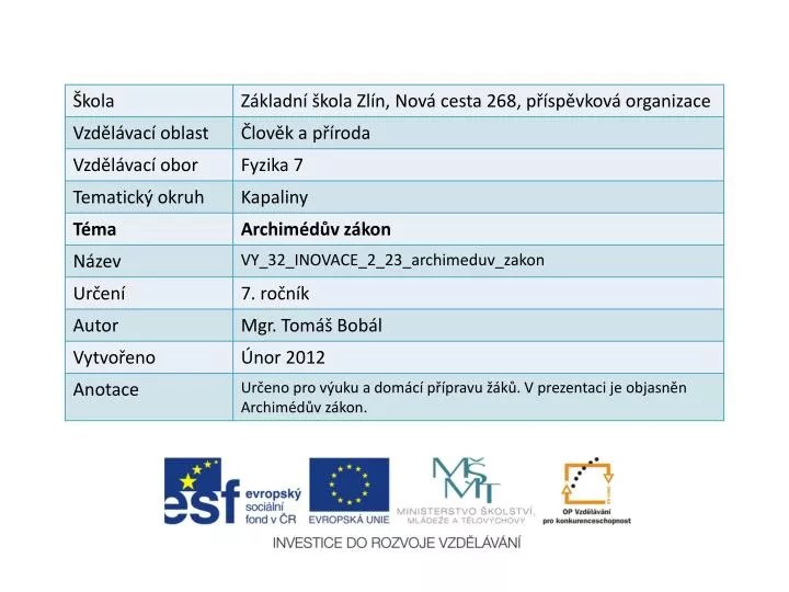Ppt Archimeduv Zakon Powerpoint Presentation Free Download Id 6926667