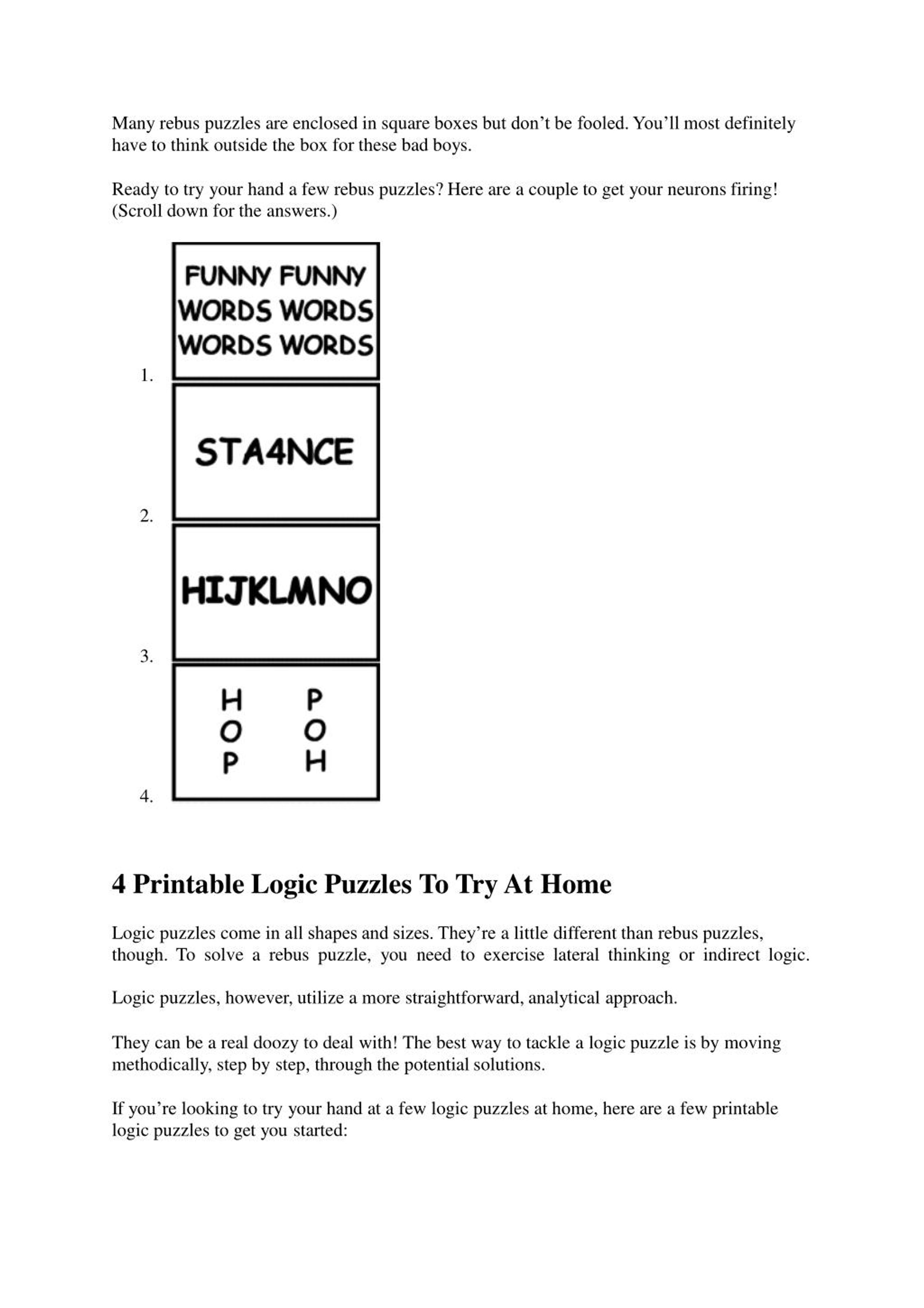 ppt youaeurll need to think outside the box for these brain puzzles