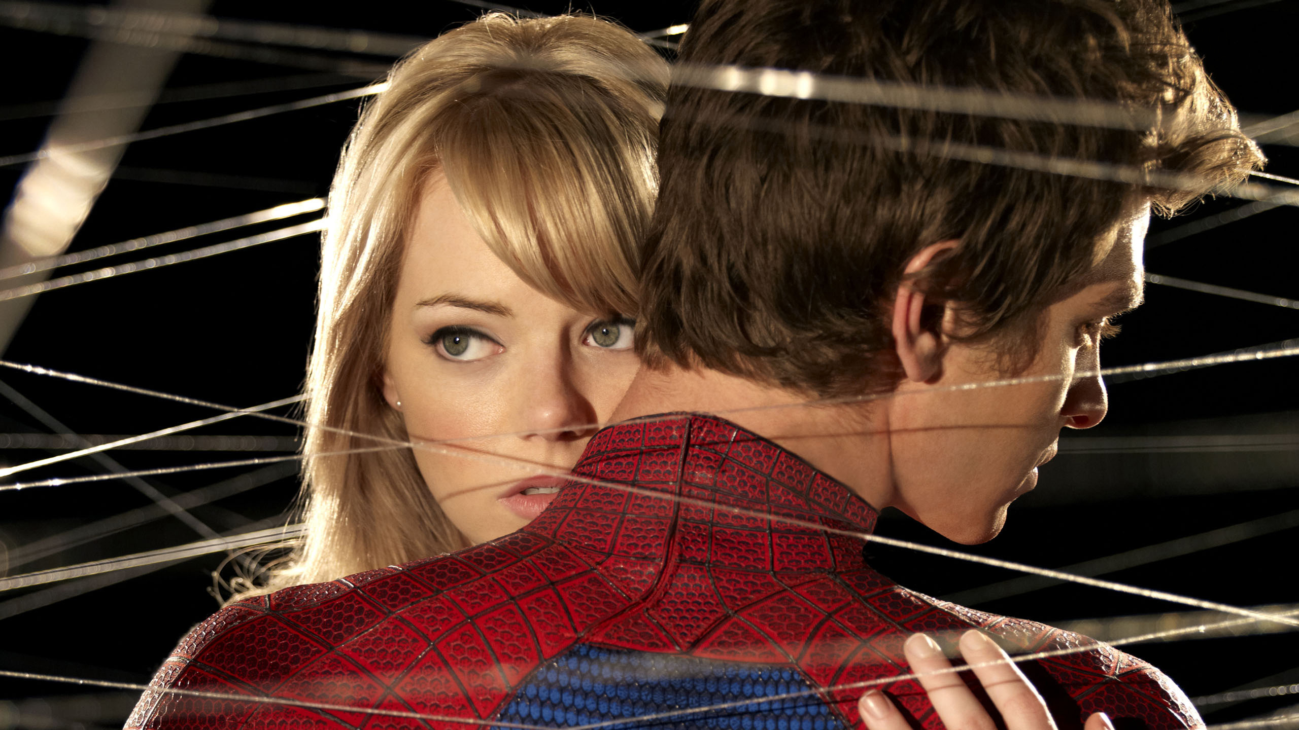 Spiderman gwen stacy, emma stone, emma stone gwen stacy>. Andrew Garfield Emma Stone Hd Wallpaper Background Image 2560x1440