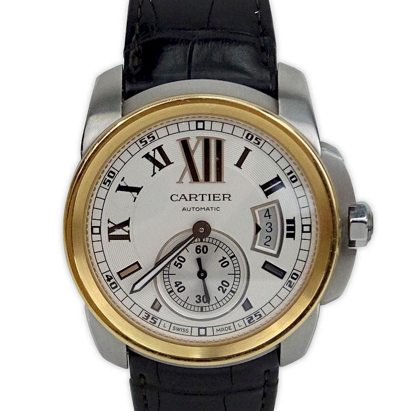 Man S Cartier Calibre 3299 Stainless Steel And 18 Karat Rose Gold Automatic Movement Watch With Crocodile Strap Sold At Auction On 8th February Bidsquare