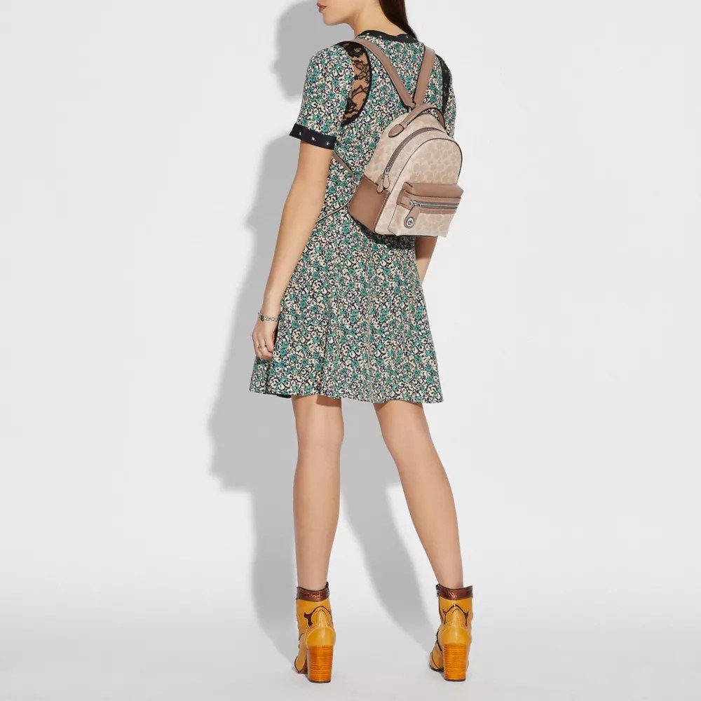 Coach 30954 campus backpack 23 in signature rose print brand : Campus Backpack 23 In Signature Canvas Coach