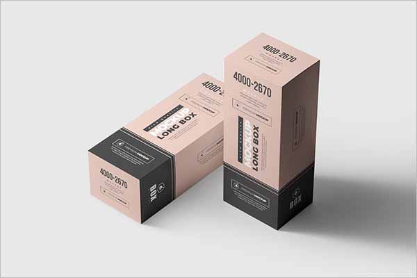 Surprise your clients with an amazing branding presentation with the help of this free square cardboard box mockup. 18 Long Box Mockup Free Psd Creativetemplate