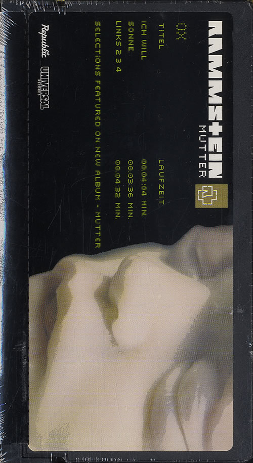 It was released on 2 april 2001 through motor and universal&nbsp;. Rammstein Mutter Us Promo Video Vhs Or Pal Or Ntsc 191293