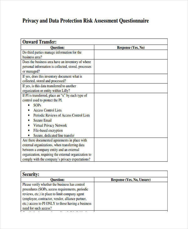 Select view results to see detailed responses from each respondent. FREE 9+ Risk Assessment Questionnaire Samples in PDF | Examples