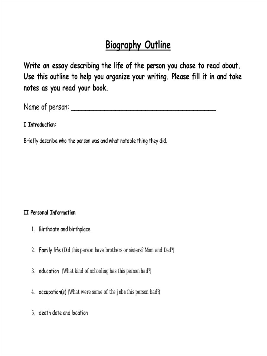 It is also designed to be printed out as a double . FREE 23+ Free Outline Examples in PDF | Examples