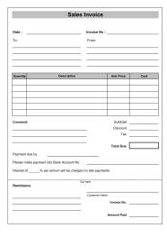 Printable Sales Invoice Ms Excel Templates Sales Invoice Template For  Printable Sales Invoice Ms Excel Templates Sales Invoice Template For