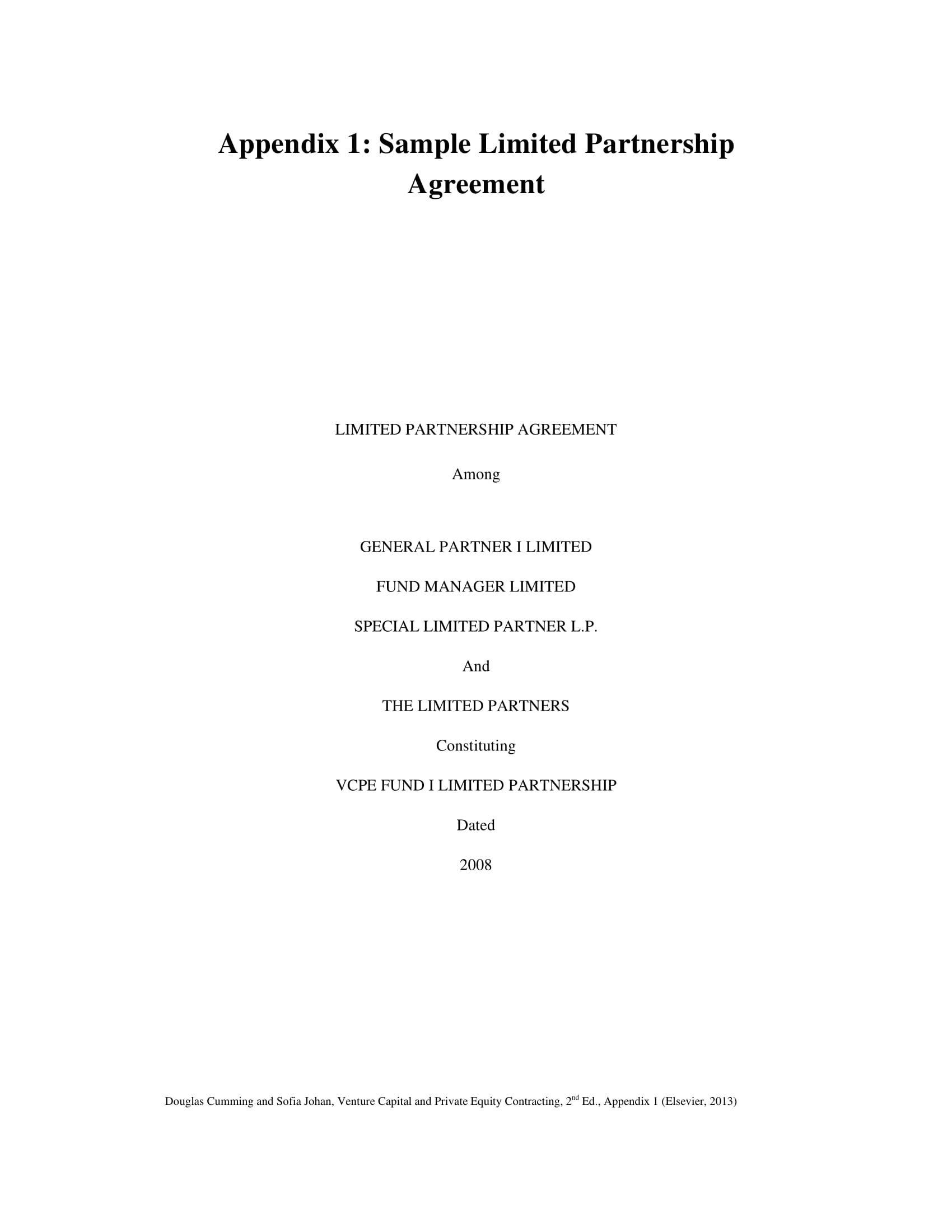 Silent Partner Contract Template