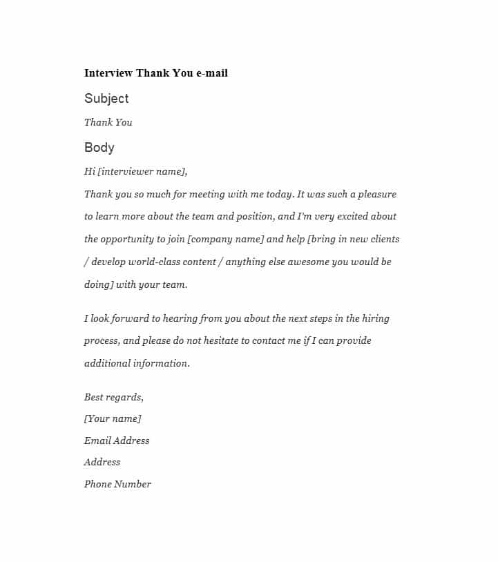 Writer & journalist read full profile the interview's over, and you're pretty sure you aced it. 9+ Interview Thank-You Email Examples - PDF | Examples