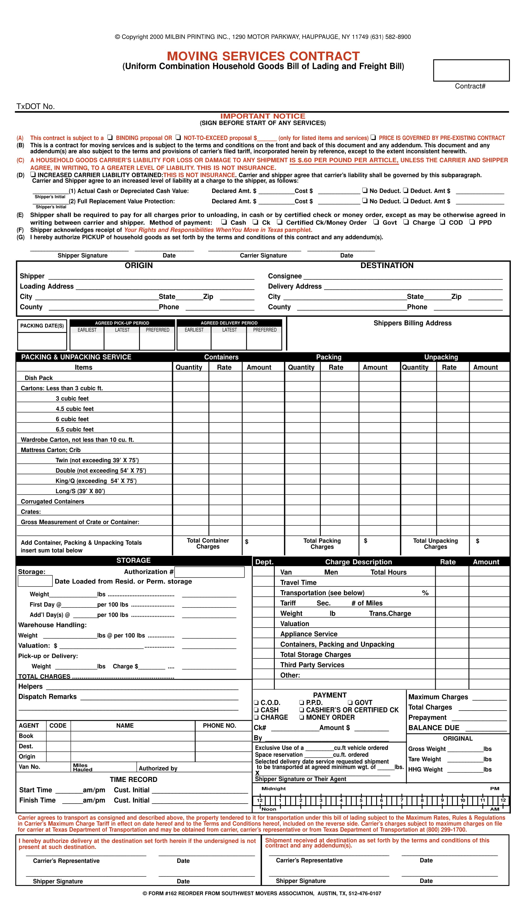Mysefl is for customers requesting access to our online shipping tools. 11+ Moving Company Contract Templates - Word, Docs | Examples
