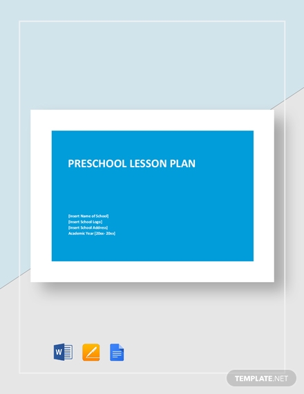 Once you've written the lesson plans, make a copy to have in case the origin. 10 Best Preschool Lesson Plan Examples Templates Download Now Examples