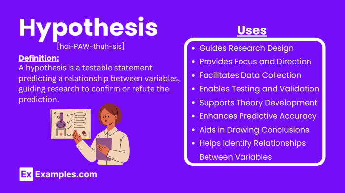 Hypothesis Definition Hypothesis Definition