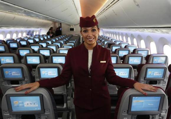A cabin crew aptitude test is a series of psychometric tests used by airlines to ensure they only hire flight attendants with the relevant set of strengths . Gulf airlines defend female cabin crew policies-World News