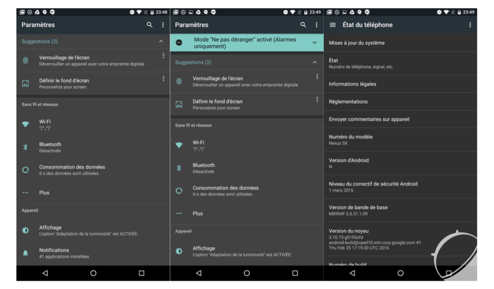 Android 7.0 Nougat : le mode nuit de retour grâce à une application