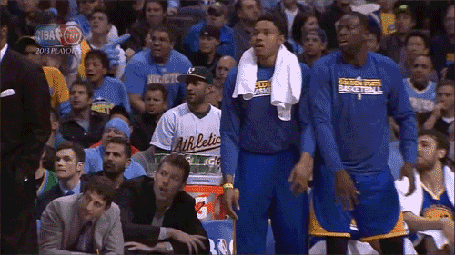 24+ Awesome Warriors Bench Reaction - 15 GIFs of NBA Players Over-Celebrating - Kick Up Your - Add a touch of class with a bench stained to your taste.