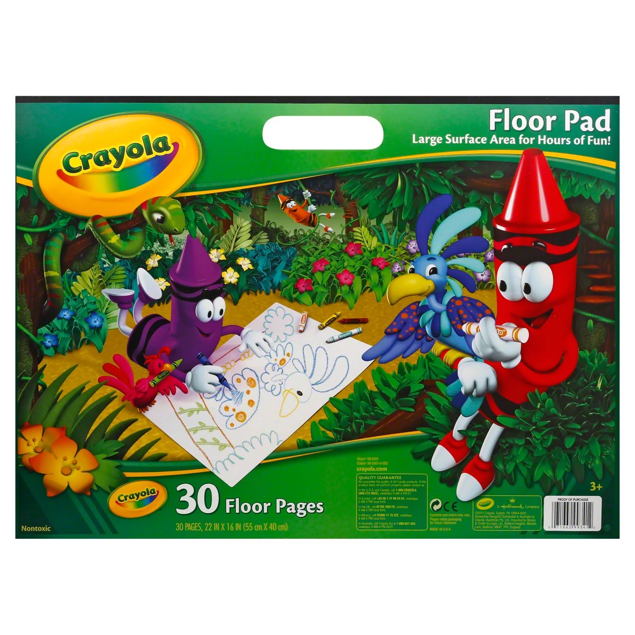 Get crayola giant coloring floor pad, 22 x 16 inches, 30 pages online or find other coloring & drawing products from mardel.com. Crayola Giant Floor Pad Shop School Office Supplies At H E B