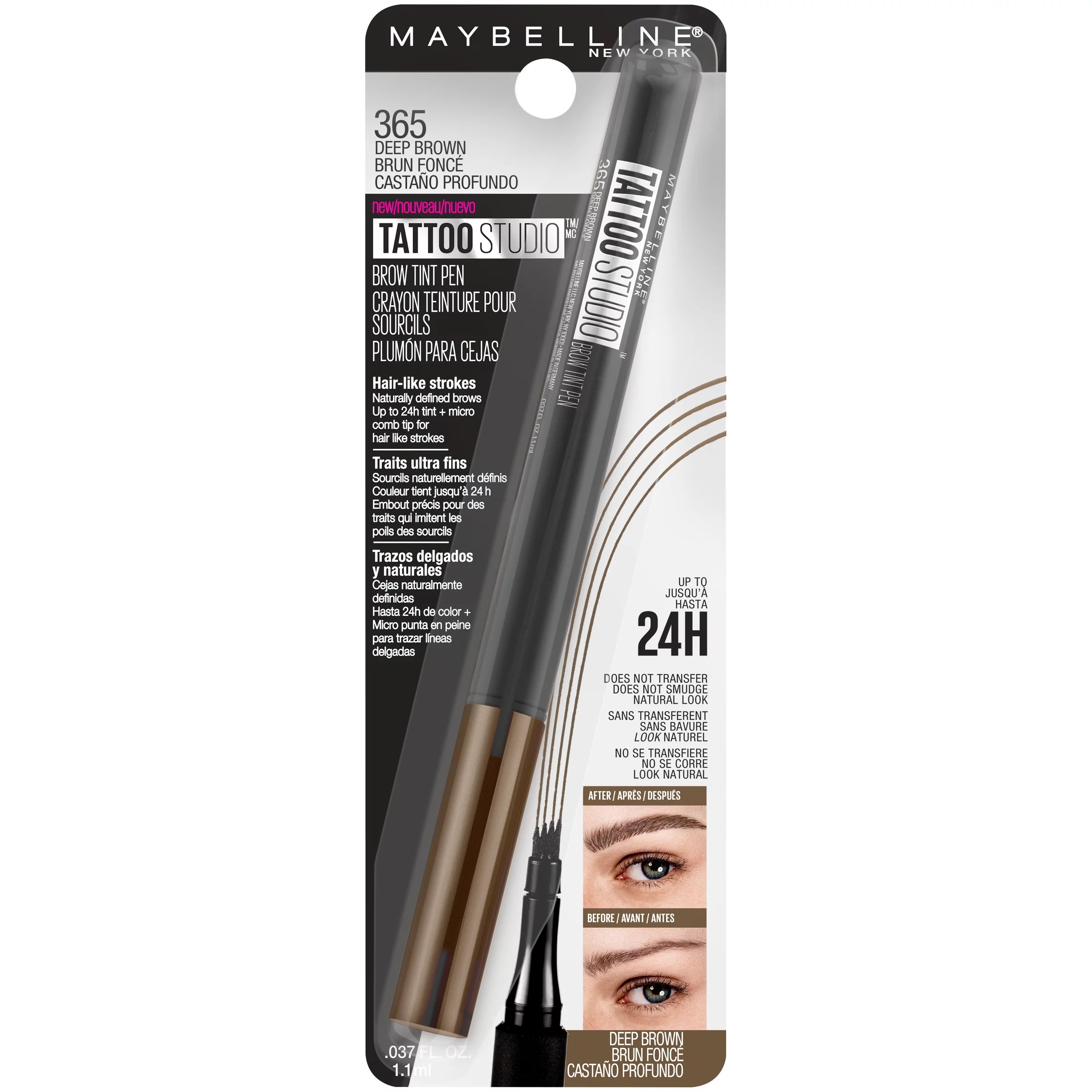 Maybelline Tattoostudio Brow Tint Pen, Deep Brown - Shop Makeup At H-E-B 2400_x_2400_jpg