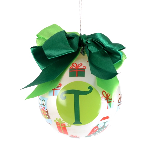 Whimsical traditional in chicago · the well appointed house · design trend: Green Owl Monogram T Ornament Kirklands
