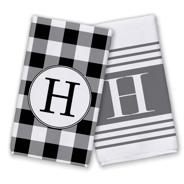 Wrapping paper isn't just for gifts. Patterned Monogram H Kitchen Towels Set Of 2 Kirklands