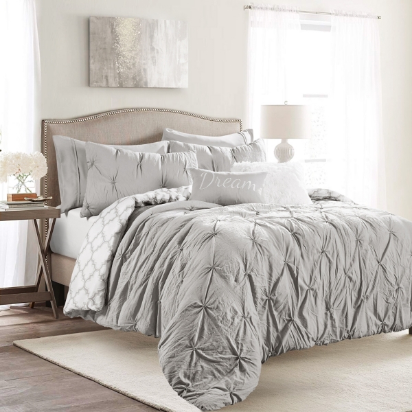 30% deposit in advance should be paid before production, and balance payment against by scan cope of. light gray ravello tuck 5 pc king comforter set