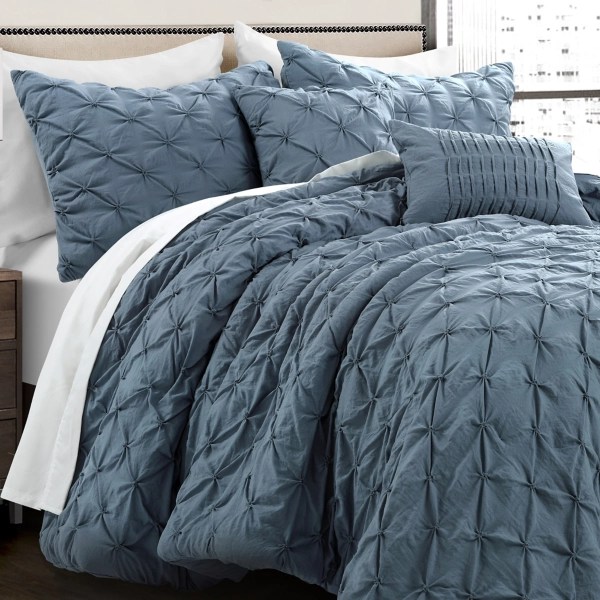 Duvet cover set 100 cotton moroccan quatrefoil trellis navy blue. comforters comforter sets kirklands