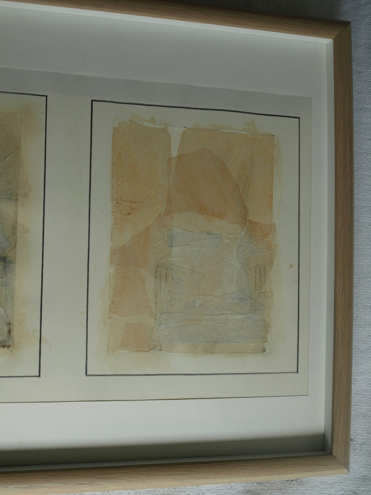 ·, postbus 75816, 1070av amsterdam omstr. Jaap Witzenhausen - Ingelijste dubbele collage / aquarel