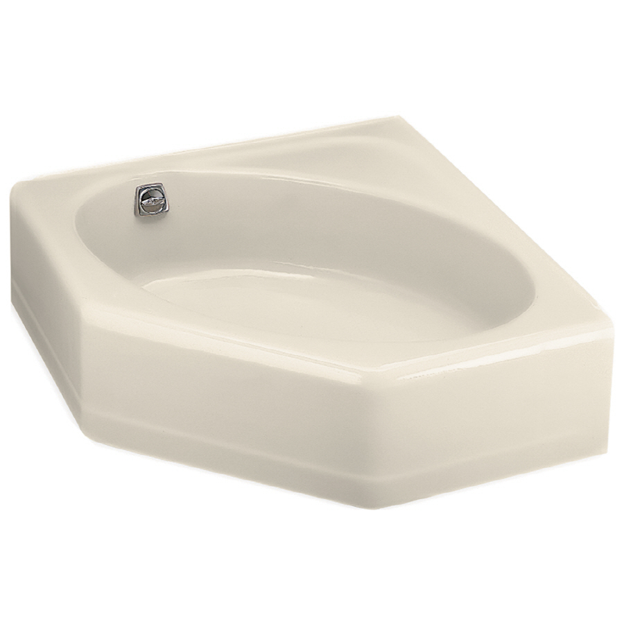 There is something innately romantic about the corner tub. Shop KOHLER 48-in x 44-in Mayflower Almond Corner Skirted
