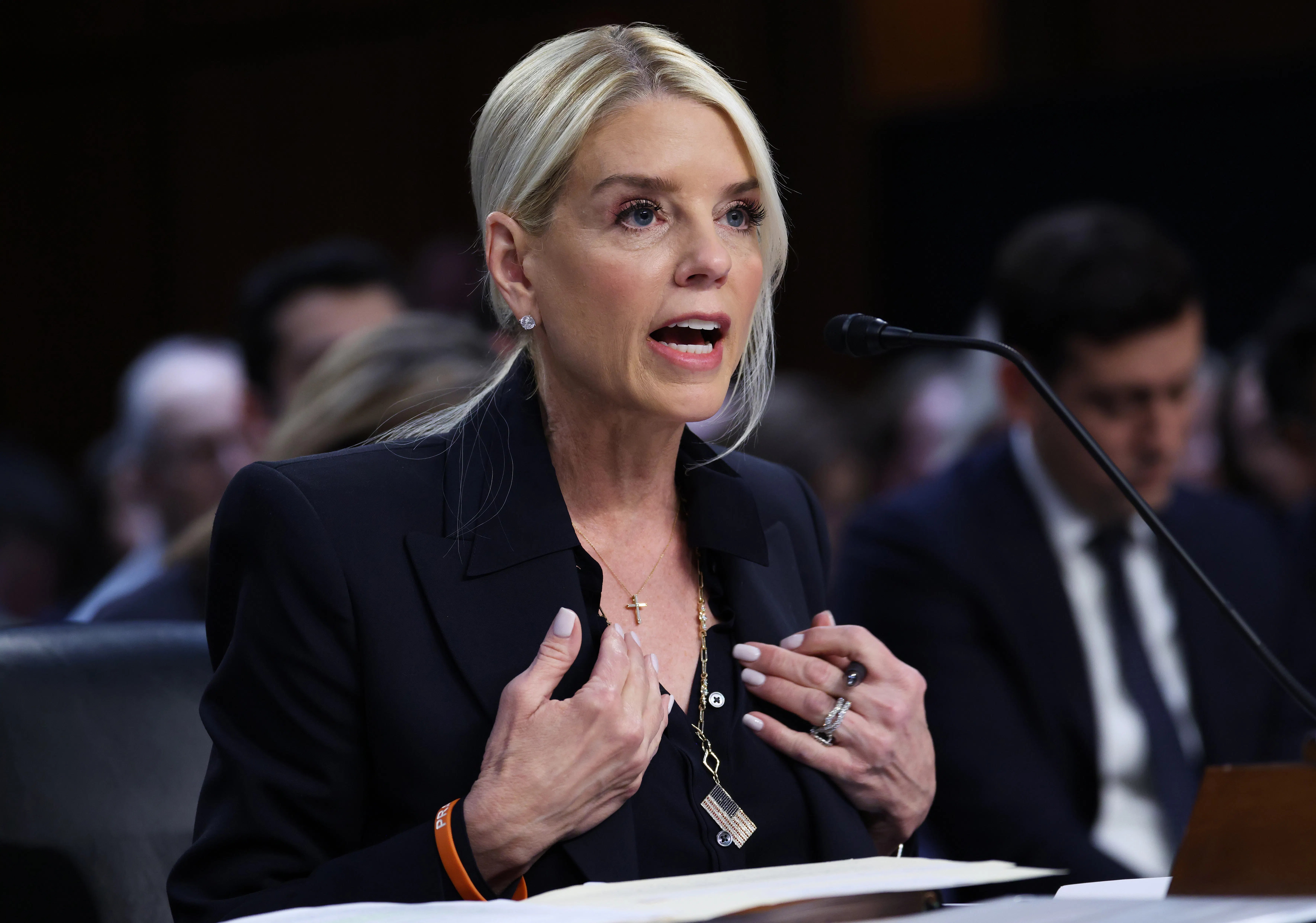 Bondi Loses It After Being Asked About Epstein Files With Trump’s Name