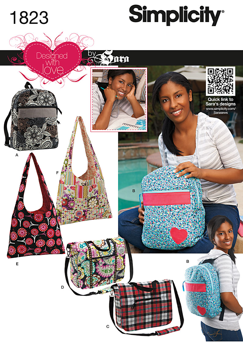 Create your own things with this simplicity pattern. Simplicity Bags 1823 Patterns