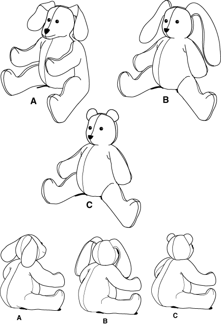 This pretty, floppy eared bunny is created from any medium weight fabric, & has moveable limbs made with. Simplicity 9524 2 pttrn piece bunny, bear, dog