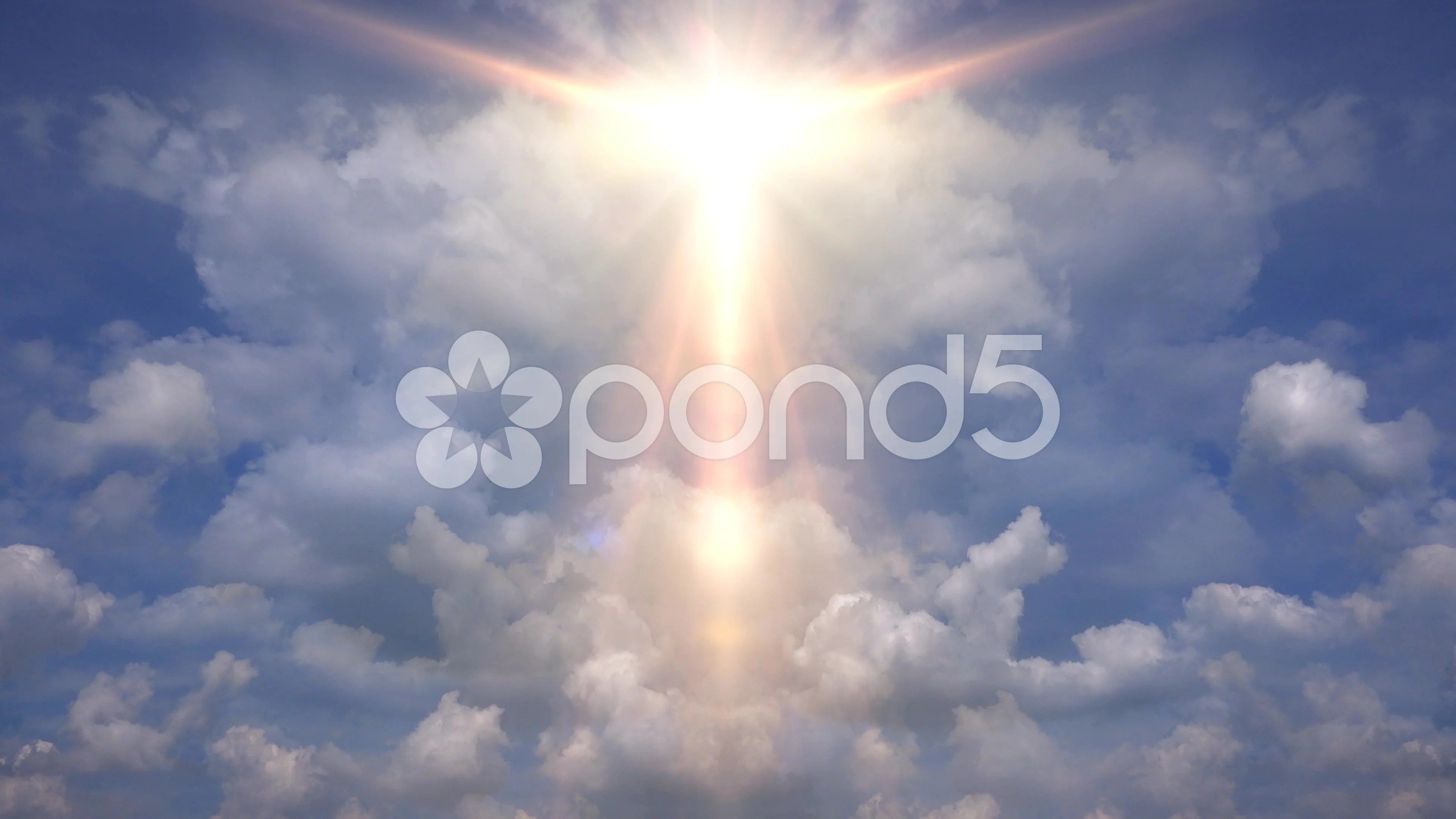 Sky, cloud, blue, background, white. Heavenly Light Abstract Background Stock Video Pond5