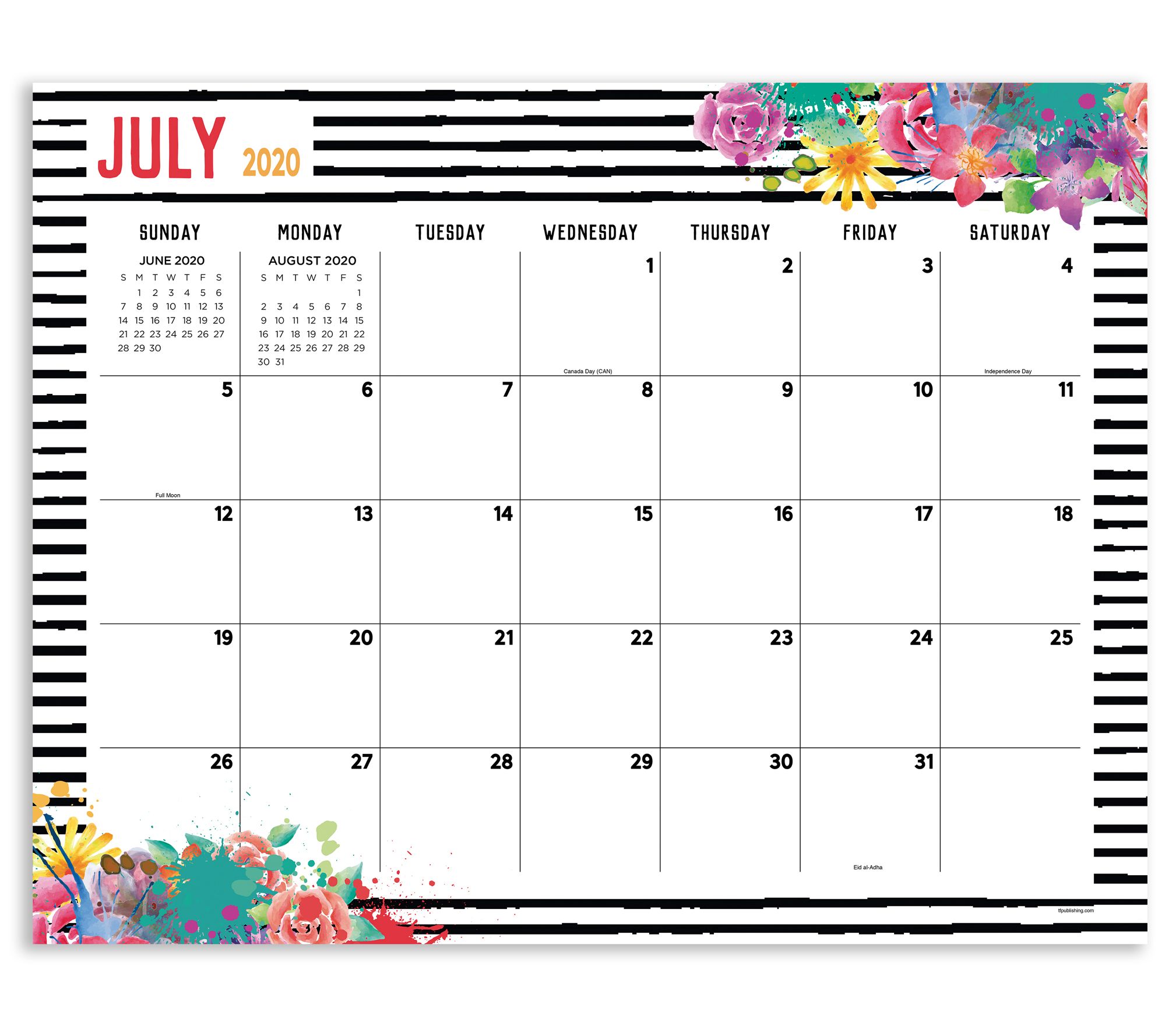 july 2020 june 2021 floral large monthly blotter calendar qvccom