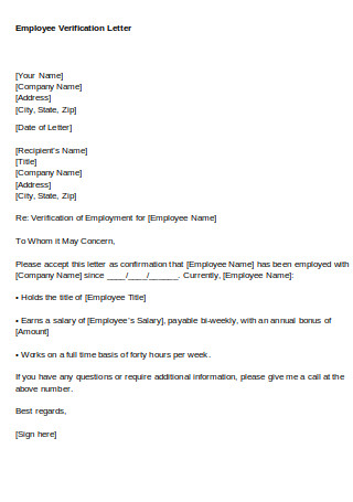 50 sample letter for employment templates in pdf ms word