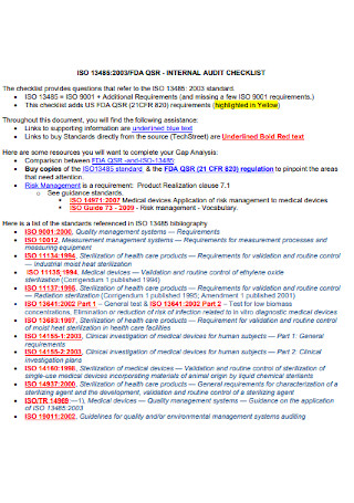 Penerapan standar atribut dan standar kinerja audit internal adalah salah satu . 19 Sample Internal Audit Checklists In Pdf Ms Word