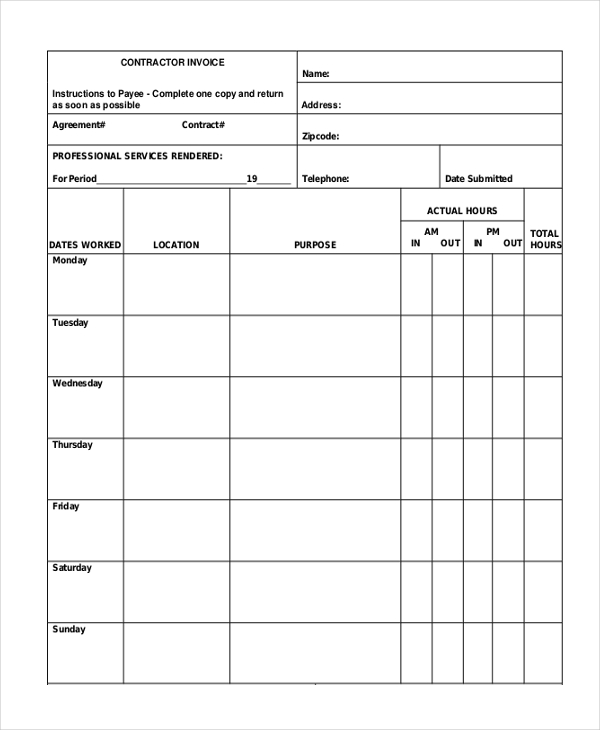 FREE 8 Printable Invoice Forms In MS Word PDF Excel Free 