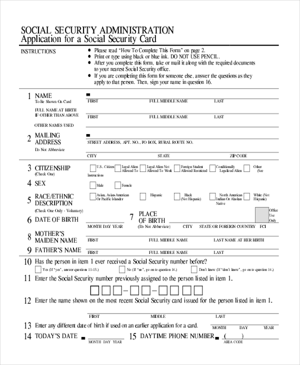 If you're curious about business, technology, or how things work in your everyday life, you may enjoy l. FREE 8+ Sample Social Security Application Forms in PDF