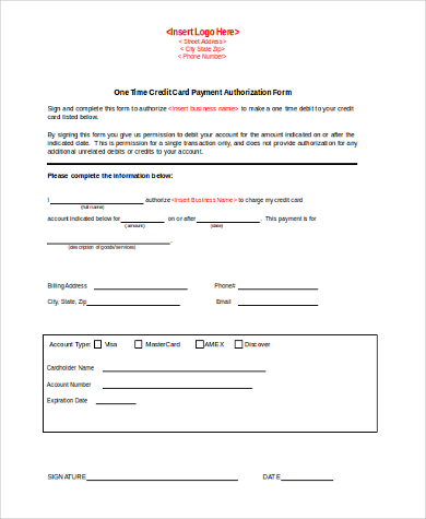 You put down a refundable deposit — which becomes your spending limit — on a secured card and use it just like a credit card, repa. Free 10 Sample Credit Card Authorization Forms In Ms Word Pdf Excel