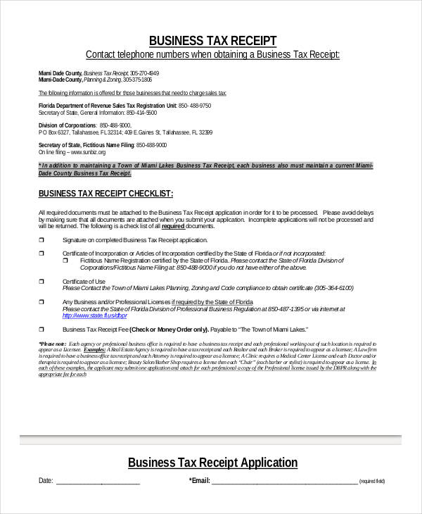 Sample Business Tax Receipt / Tax Receipt Australian Taxation Office