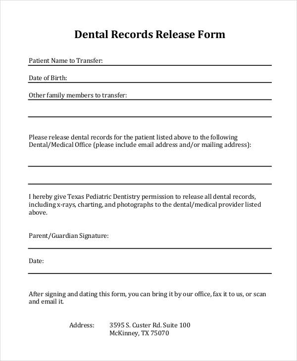 free 27 sample medical release forms in pdf excel ms word