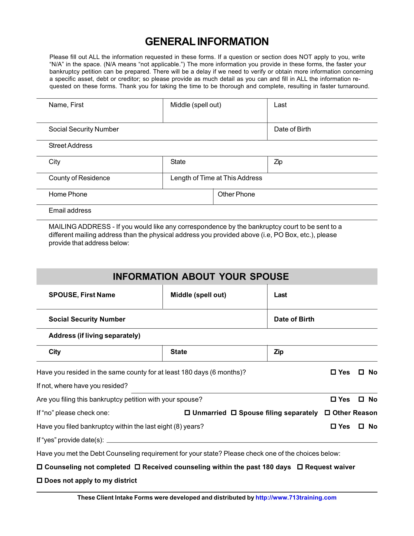 Massage Therapy Consultation Form Template