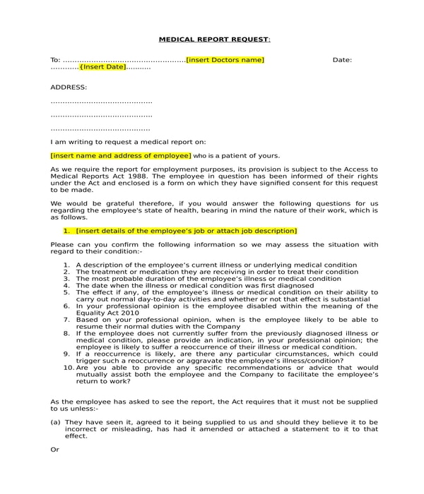 As an accomplished physician with comprehensive experience directing successful operational strategies and providing outstanding patient care, i am confident that i would significantly contribute to the success of st. Free 5 Medical Report Forms In Ms Word Pdf