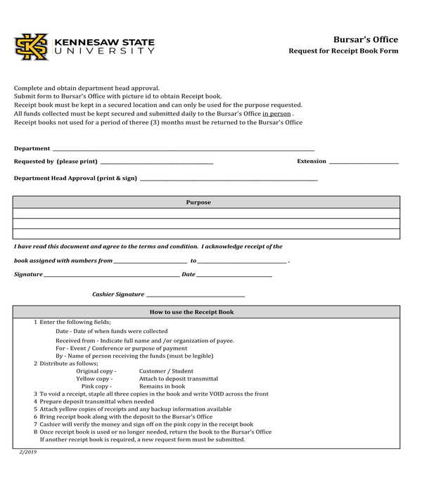 free 5 receipt book forms in pdf
