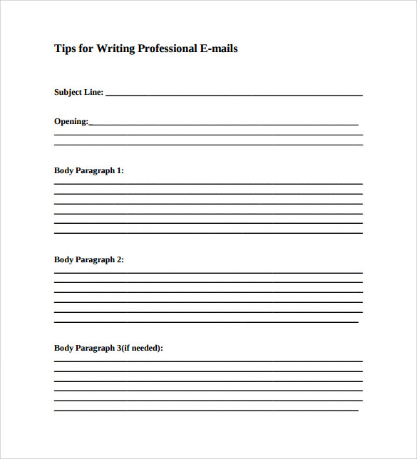 formal email example