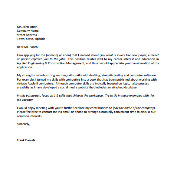How to write a cover letter for project manager jobs step by step (template) here's how to write a project manager cover letter that's bound to succeed: Free 14 Sample Construction Resume Templates In Pdf Ms Word