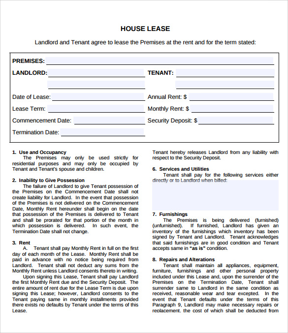 free 9 sample property lease agreement templates in pdf ms word