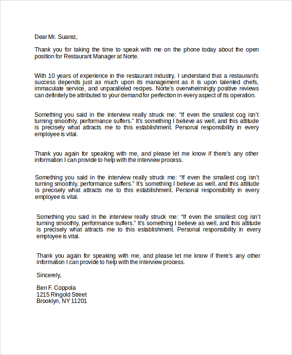 Emailing is one of the most commonly used. FREE 7+ Sample Interview Thank You Letter Templates in PDF | MS Word